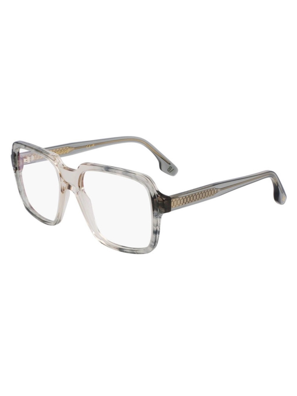 New Victoria Beckham VB2668 051 Translucent Grey Square Acetate Glasses Women